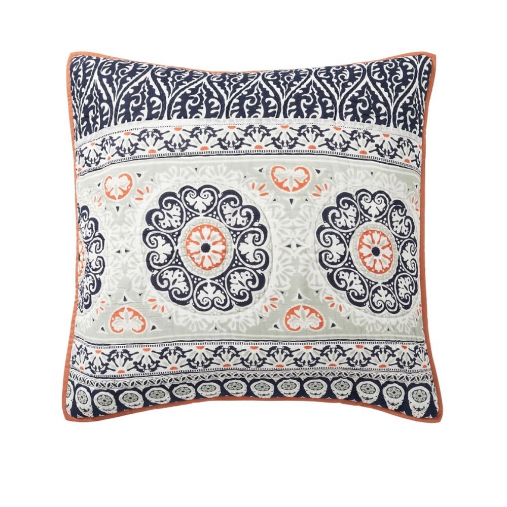 Three Pottery Barn Pia Quilted Euro Sham